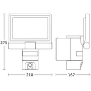 Steinel - Downlight/Strahler/Flutlicht Sensor-LED-Strahler XLED CAM1 SC 3000K anthrazit