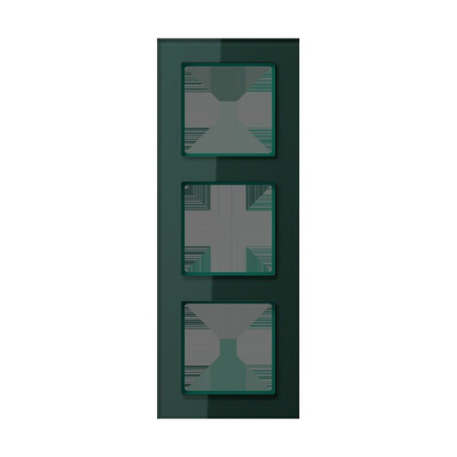 Jung - Abdeckrahmen Glasrahmen 3fach AC 583 GL SG smaragdgrün − 1 Stück by Jung
