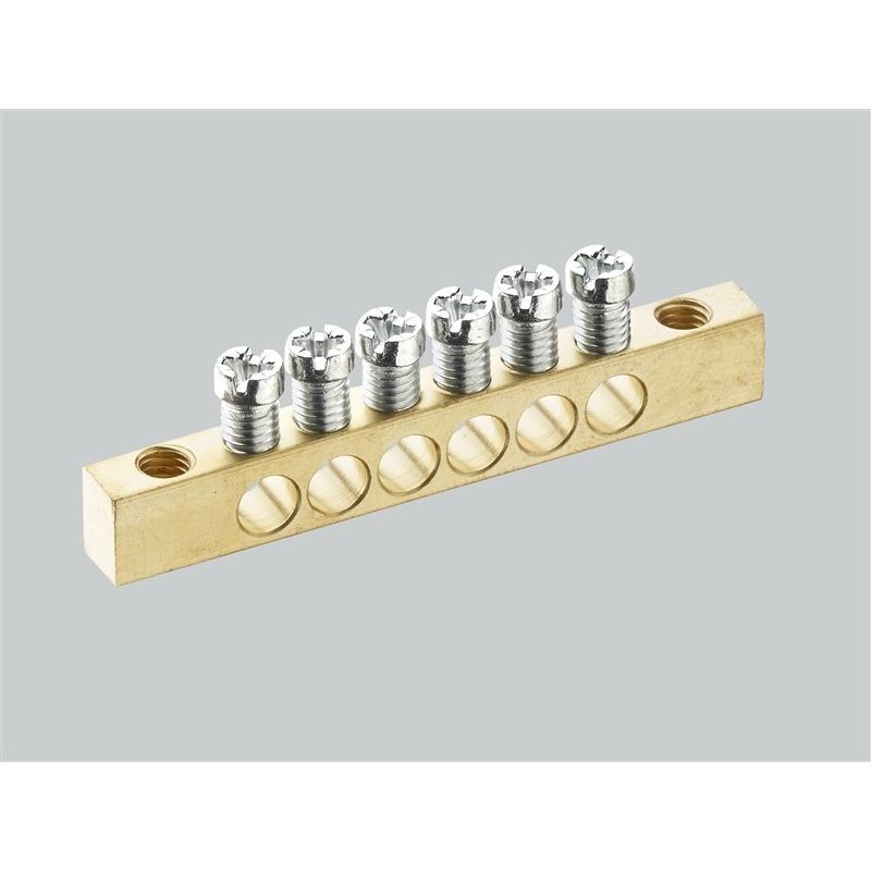 Wöhner - Hauptleitungsklemme Schiene PE/N 01926 63A, L61,5mm − 100 Stück