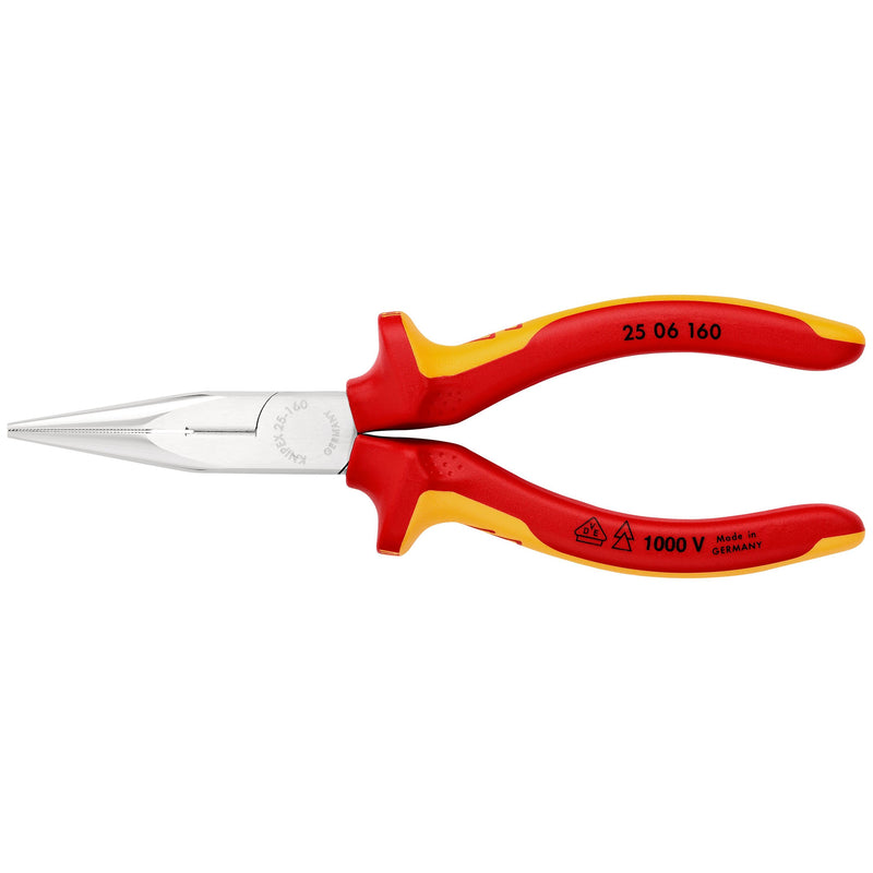 Knipex - Telefonzange Flachrundzange 25 06 160 mit Schneide, 160mm