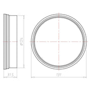 Kaiser - Zubehör/Ersatzteile für Leuchteneinbaugehäuse Verlängerungsring 1281-25 Einbauhöhe 25mm