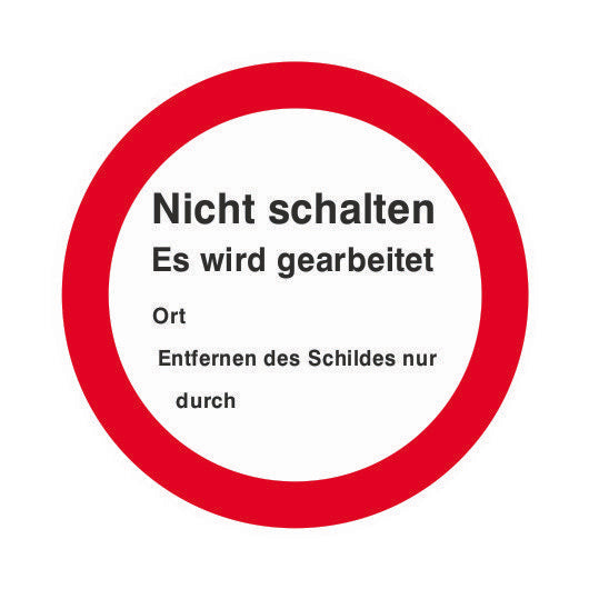 Cimco Werkzeuge - Warn-/Hinweisschild VZ NS! EWG! 182742 Gr. 200x200x1