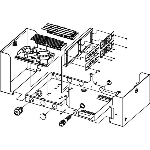 Telegärtner - Patchpanel LWL Modularer Wandverteiler 100022297 LWL SAM-SE RAL7035