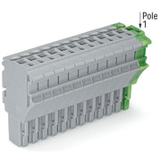 WAGO - Ein- und mehrpolige Klemmenleiste 1-Leiter-Federleiste 2022-112/000-036 4 mm²,gr/gn-ge − 25 Stück