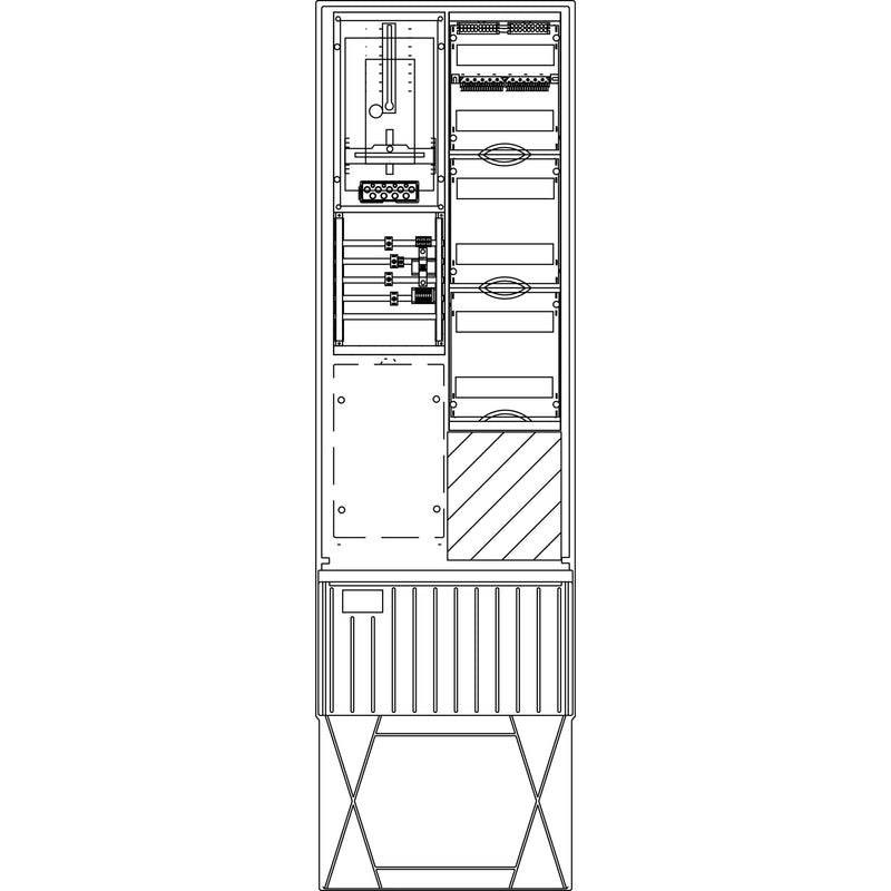 Elsta Mosdorfer - Zähler-Komplettschrank Zähleranschlusssäule ZS341.S2.72V A340 S2 1Z 3.HZ 72TE