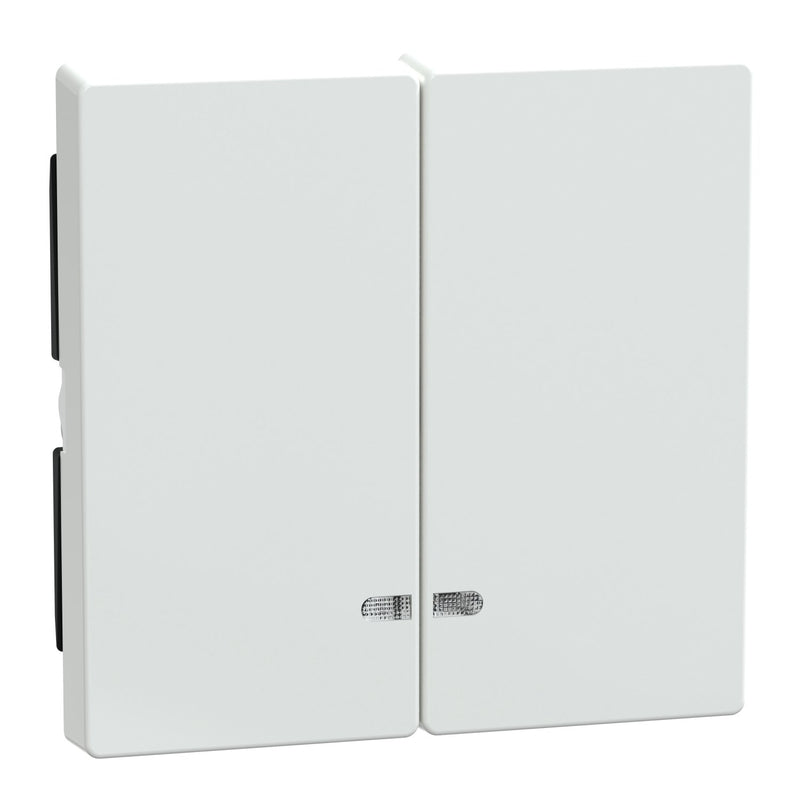 Merten - Abdeckung/Bedienelement für Installationsschalterprogramme Doppelwippe aws/gl MEG3420-0325 Kontrollfenster