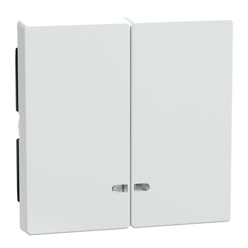 Merten - Abdeckung/Bedienelement für Installationsschalterprogramme Doppelwippe aws/gl MEG3420-0325 Kontrollfenster