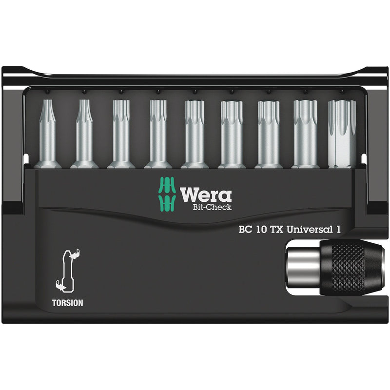 Wera - Bit-Set Bit-Check Torsion 6-rund 056164 Satz 10-tlg