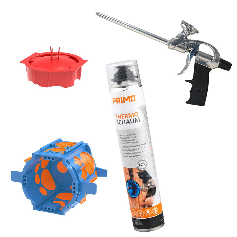 Primo - Dose, Gehäuse für Montage in der Wand/Decke Thermodosen-Set THDS-70-S3 P726S3