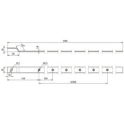 DEHN - Zubehör/Ersatzteile für Erdung und Blitzschutz Anschlussfahne gewinkelt AF 30X3.5 V4A ZW3000 Fl 30x3,5mm L 3000mm