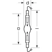 Radium Lampenwerk - Halogen-Metalldampflampe ohne Reflektor Halogen-Metalldampflampe HRI-TS2000W/DSHFK12S