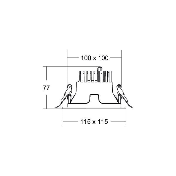Brumberg Leuchten - Downlight/Strahler/Flutlicht LED-Einbaudownlight 230 V 40642183 3000K, 54Gr