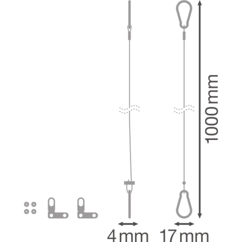 Ledvance - Mechanisches Zubehör/Ersatzteile für Leuchten Sicherheitskit (VE4) PLSECURITKIT4XPOLVE4 − 4 Packung