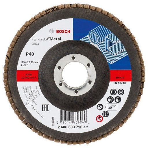 Bosch - Trenn-/Schleifscheibe Fächerschleifscheibe X431 2608603716 Standard for Metal