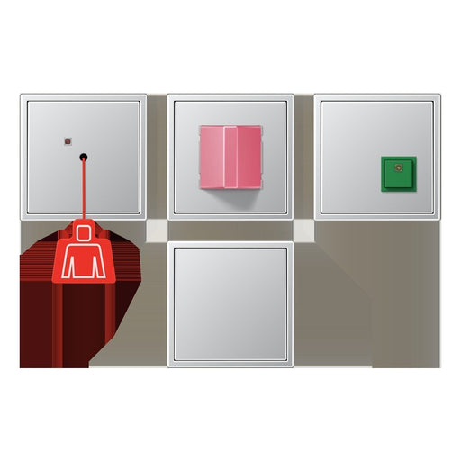 Jung - Behindertenelement für Installationsschalterprogramme Notrufset NRS AL 0834-L − 1 Stück