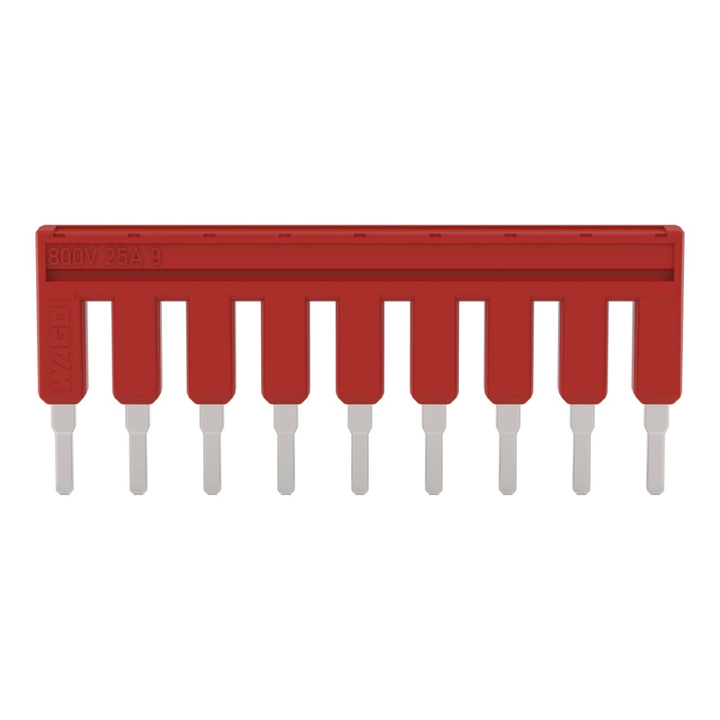 WAGO - Querverbinder/Brücker für Reihenklemme Kammbrücker 9-fach 2002-409/000-005 rot − 25 Stück
