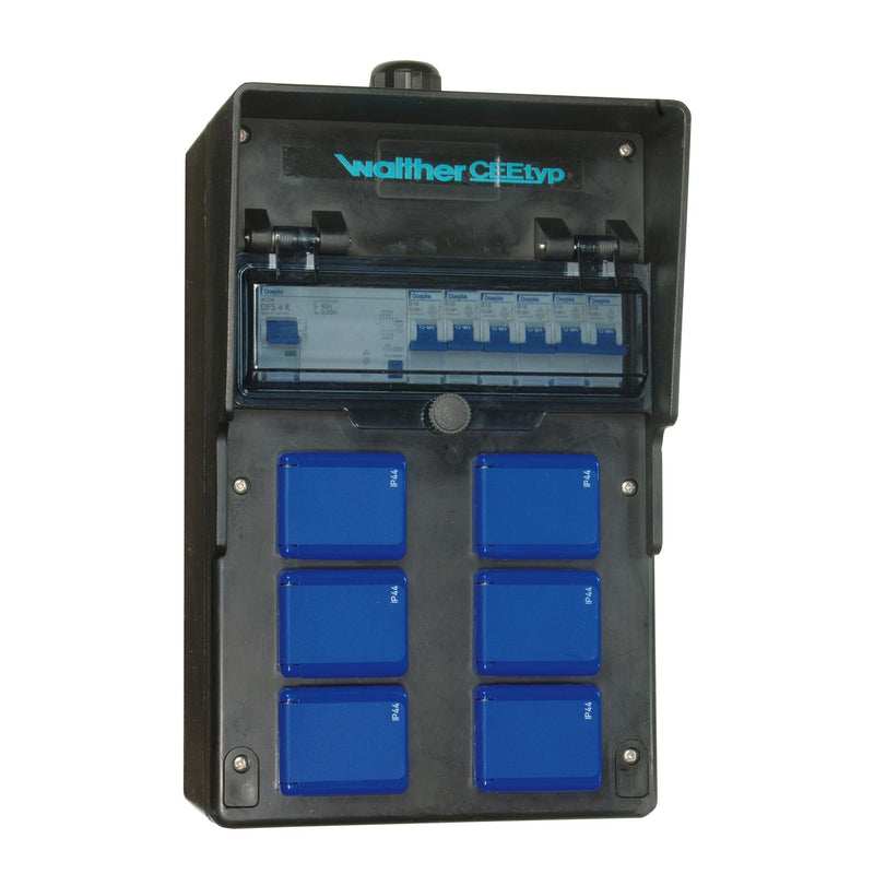 Walther Werke - CEE-Steckdosen-Kombination (IEC 60309) Steckdosenkombination 6450001 Vollgummi, 32A