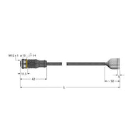 Turck - Konfektioniertes Sensor-Aktor-Kabel Aktuator- u. Sensorleitung RKC8.800T-50/TEL PVC