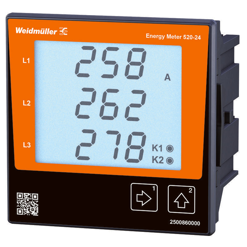 Weidmüller - Kombimessgerät Messgerät Modbus RTU ENERGY METER 520-24 480V