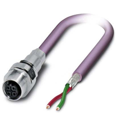 Phoenix Contact - Rundsteckverbinder, Einbau (mit Leitung) Feldbus-Wanddurchführung SACCEC-M12F #1519574