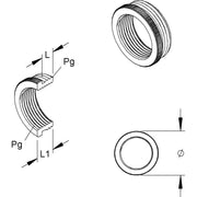 HKL - Erweiterungs-/Reduzierring Reduzierring 44/1309 − 100 Stück