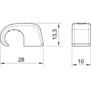OBO Bettermann - Nagelschelle (für Kabel) Haft-Clip ohne Nagel 4041 10-14mm, PP, lgr − 100 Stück