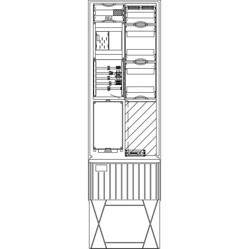 Elsta Mosdorfer - Zähler-Komplettschrank Zähleranschlusssäule ZS341B.S1.60V A340 S1 1Z BKEI 60TE
