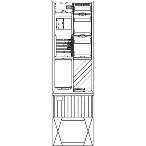 Elsta Mosdorfer - Zähler-Komplettschrank Zähleranschlusssäule ZS341B.S1.60V A340 S1 1Z BKEI 60TE