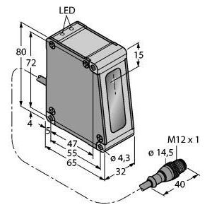 Turck - Optischer Abstandssensor Opto Sensor LH30IX485QP Lichttaster