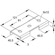 Niedax - Verbinder für Stiel/Profilschiene Kreuz-Verbindung KV 40 − 100 Stück