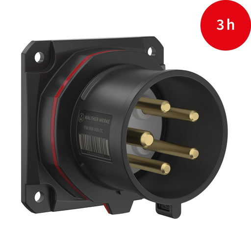 Walther Werke - CEE-Gerätestecker (IEC 60309) CEE NEO Anbaugerätestecker FW631503SK gerade 32A 5P 3h