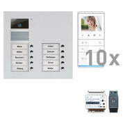 TCS Tür Control - Türsprech-Set Videosprechanlgenset color PVU17100-0010 10 Tasten UP,Freispr
