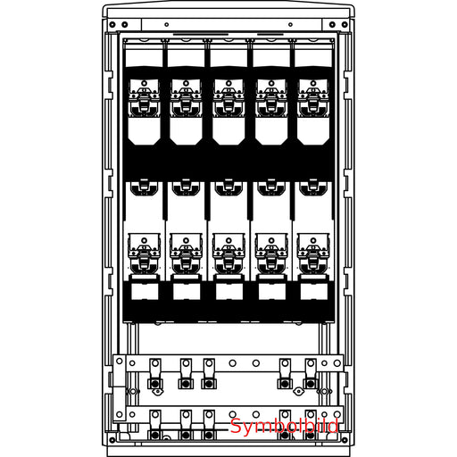 Elsta Mosdorfer - Kabelverteilerschrank LS A850-0 TN-S Cu50x5 LS80S.41E 4xNH2/V+1xNH00/PR