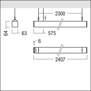 Zumtobel Group - Pendelleuchte LED - Pendelleuchte LINCOR CRF #42190113 840, silber