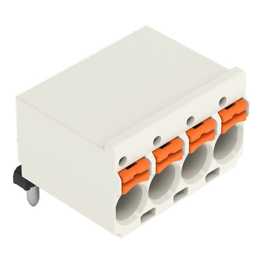 WAGO - Leiterplattensteckverbinder 1-Leiter-THT-Federleiste 2092-1376/000-5000 CAGE CLAMP,lichtgrau − 100 Stück