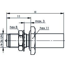 Telegärtner - Koax-Steckverbinder R-SMA-Einbaubuchse 100024759 (RG-58C/U) löt/crimp − 5 Stück