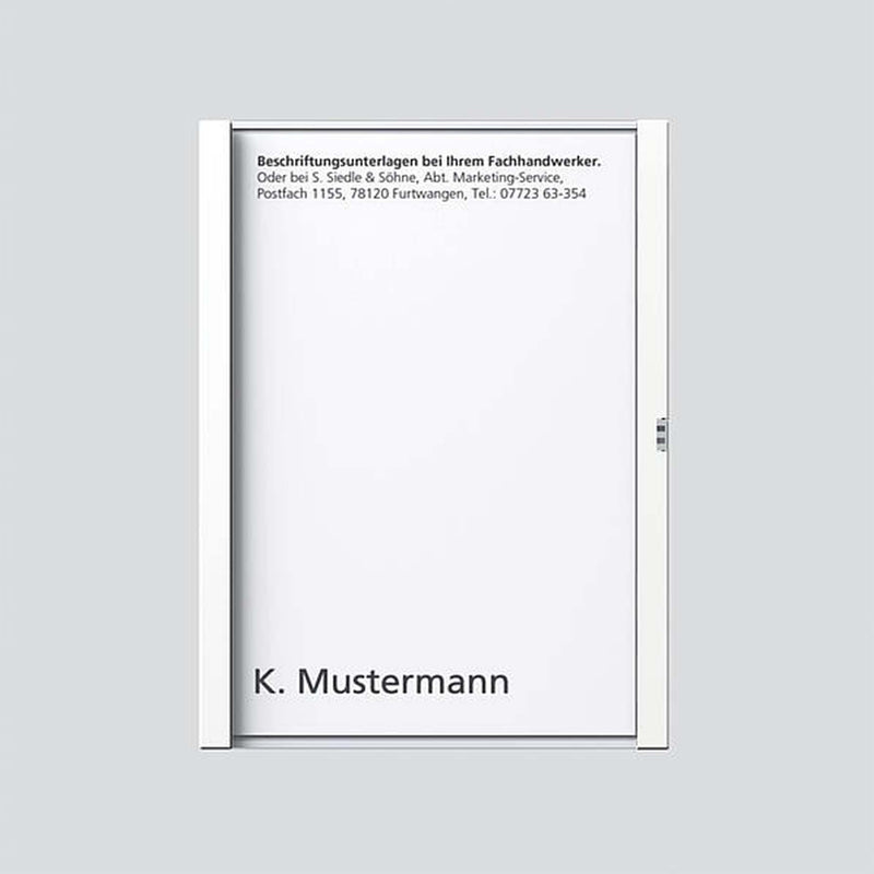 Siedle&Söhne - Zubehör/Ersatzteile für Türkommunikation Namensschild ws kpl. 200029786-00 f.TM 612-1 W