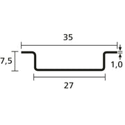 HellermannTyton - Tragschiene DELTA-5/BV bandverzinkt 20m − 20 Meter
