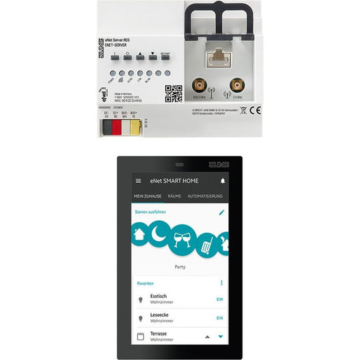Jung - Bussystem-Melde-/Bedientableau eNet-Server Set ENET-S-SC 5 SW Smart Control 5"