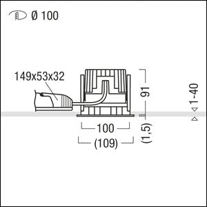 Zumtobel Group - Downlight/Strahler/Flutlicht LED - Downlight PANOS INF #60816784 3000K