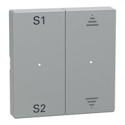 Merten - Abdeckung/Bedienelement für Installationsschalterprogramme Wippe alu MEG5227-0460 2f,(Szene1/2,Auf/Ab)