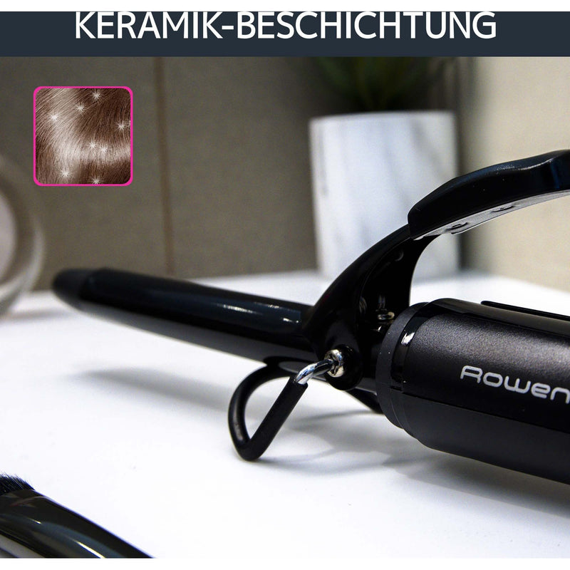 Rowenta - Haartrockner/Haarstyler Frisierstab CF2119 sw Curling Tong Basi