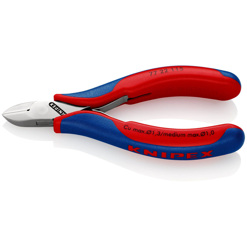 Knipex - Seitenschneider Elektronik-Seitenschneider 77 22 115 SB spiegelpoliert,115mm