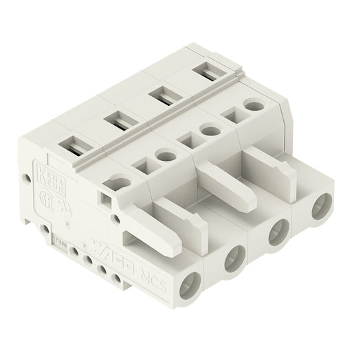 WAGO - Kabelsteckverbinder für Leiterplattensteckverbinder 1-Leiter-Federleiste 721-204/026-000 CAGECLAMP 2,5mm²,lgr − 50 Stück
