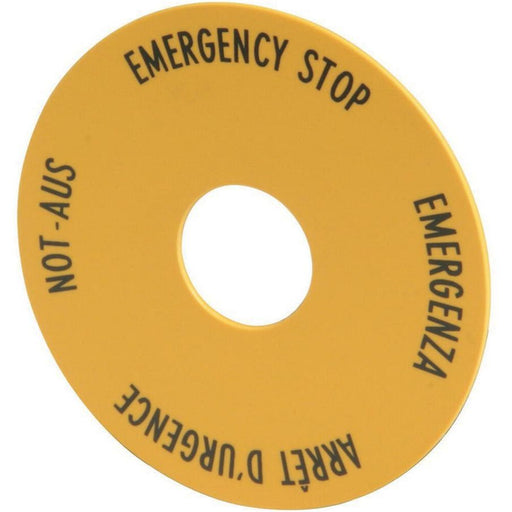 Eaton - Bezeichnungsschild für Befehlsgeräte NOT-AUS-Schild M22-XBK1 mit Beschriftung − 1 Stück by Eaton
