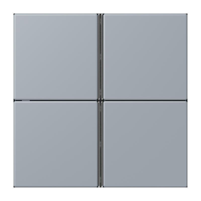 Jung - Abdeckung/Bedienelement für Installationsschalterprogramme Tastensatz 4fach LC 404 TSA 257 gris clair 59