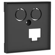 Homeway - Multi-Einsatz/Abdeckung für Daten- und Kommunikations-Anschlusstechnik Zentralplatte one. HW-Z0LANM55V1 TV+LAN 55x55mm anth