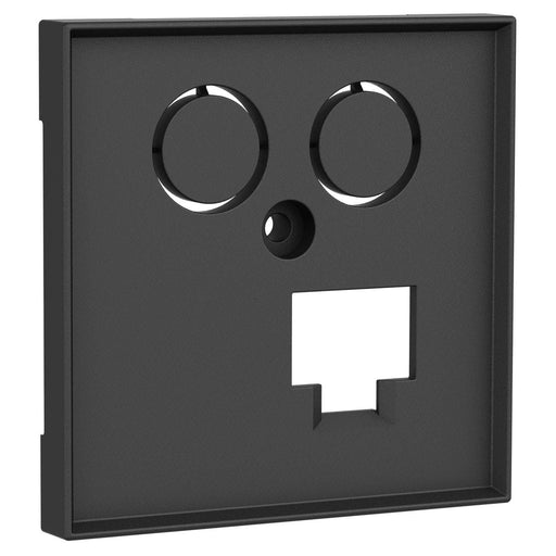 Homeway - Multi-Einsatz/Abdeckung für Daten- und Kommunikations-Anschlusstechnik Zentralplatte one. HW-Z0LANM55V1 TV+LAN 55x55mm anth