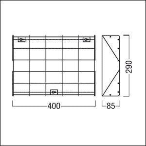 Zumtobel Group - Mechanisches Zubehör/Ersatzteile für Leuchten Schutzgitter ECOSIGN C #22168748 BWS