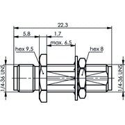 Telegärtner - Koax-Kupplung SMA-Einbaukupplung (F-F) 100024794 AU, 50Ohm, 405 − 5 Stück